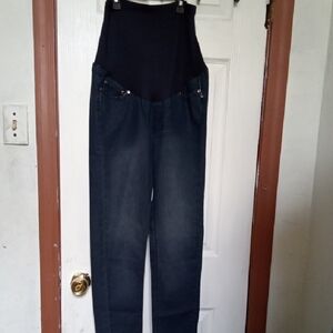 High-Waisted Maternity Dark Blue Jeans Size S